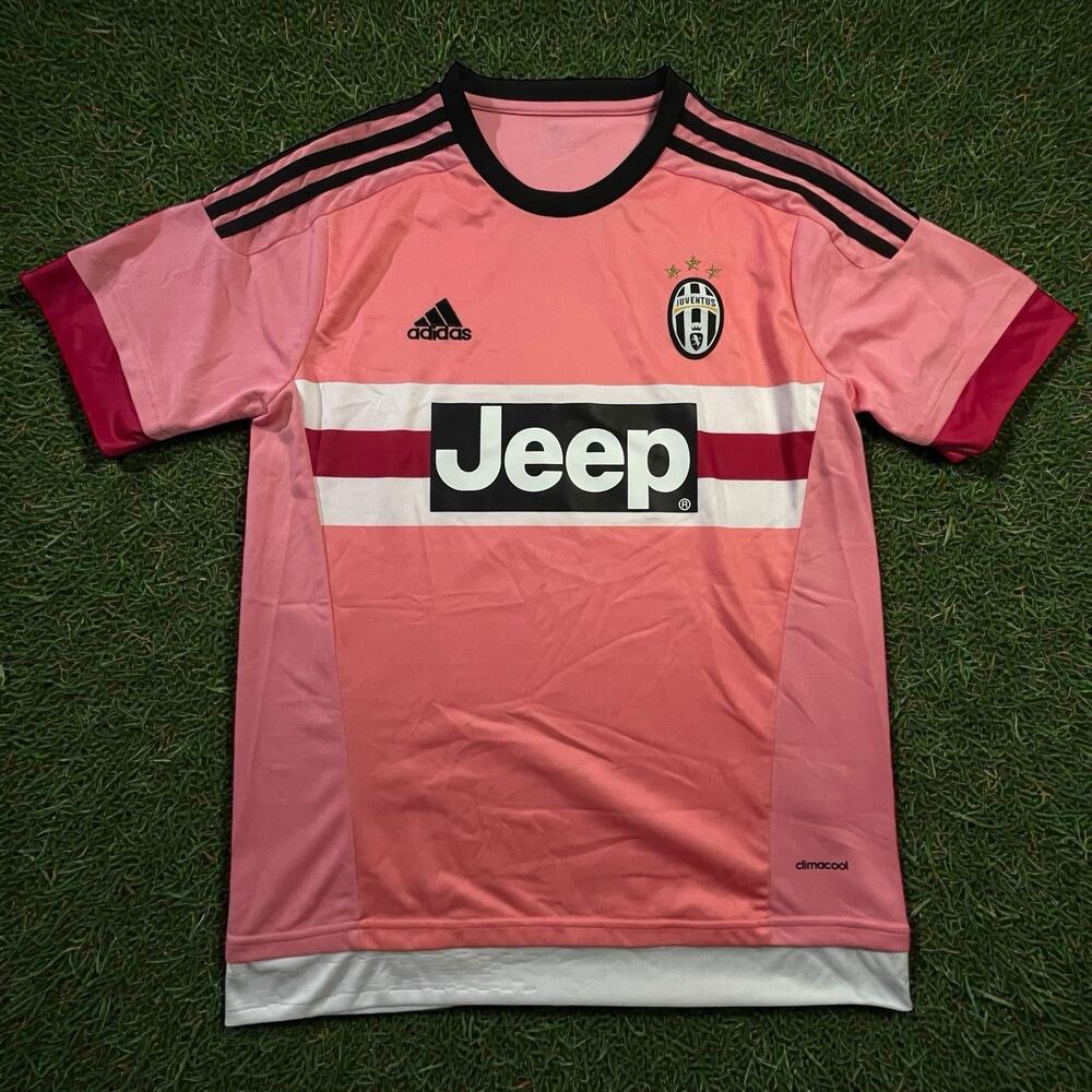 Juventus 2015 - 2016 Away Football Pink Shirt Jersey Adidas Men’s Size Medium